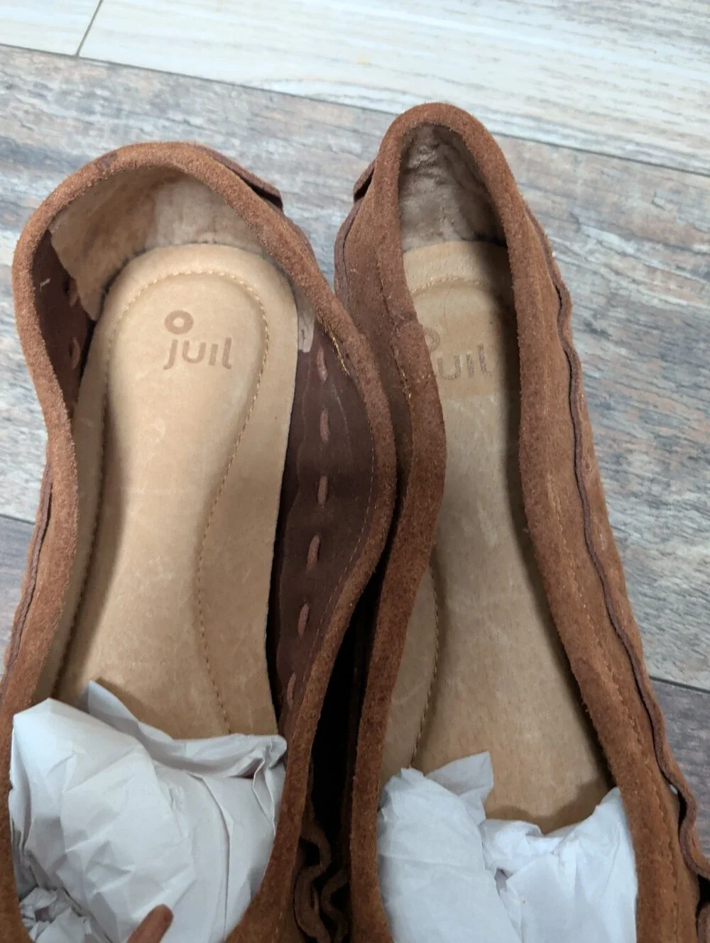 Juil Bumi Terra Brown Suede Moccasin Grounding Copper Shoes Natural Hippie Sz 7